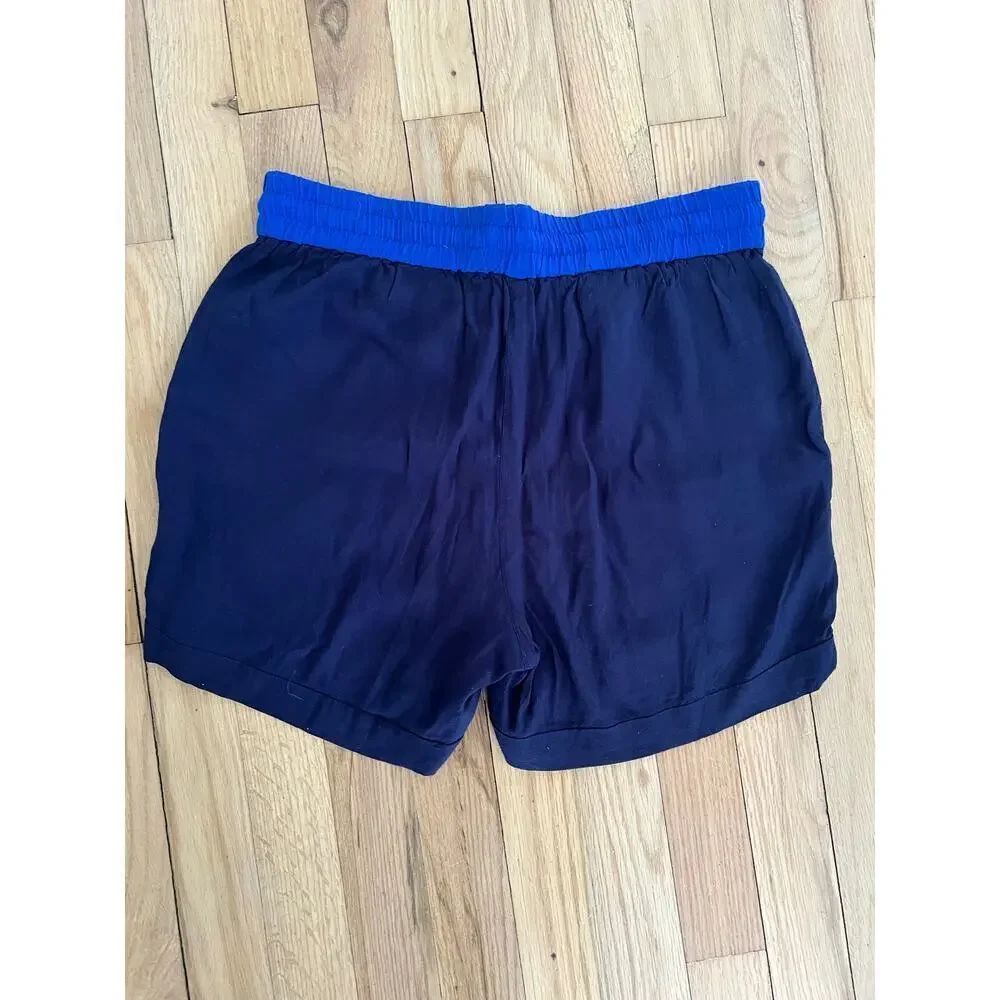 J.Crew Blue Drawstring Shorts Stretch Summer Vacation Sporty Women's 0 Athletic - Picture 3 of 7
